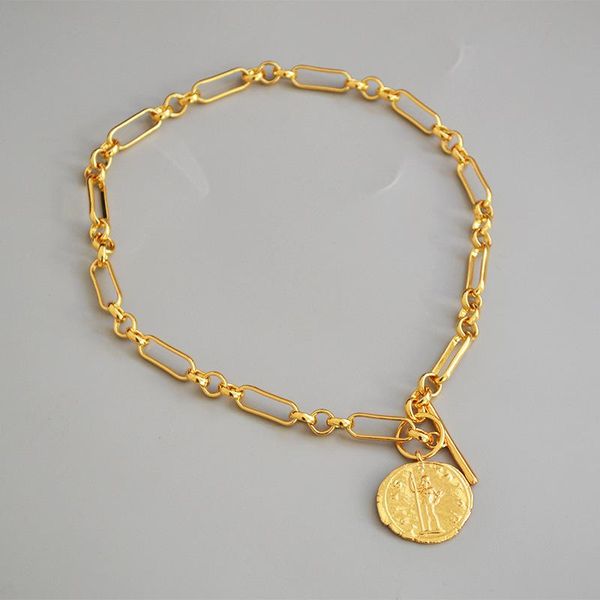chains original pure copper chain plated 18k gold vintage coin baroque pearl cold temperament ot buckle necklace, Silver
chains original pure copper chain plated 18k gold vintage coin baroque pearl cold temperament ot buckle necklace, Silver