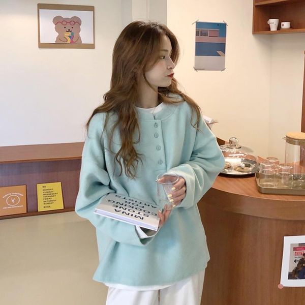women's hoodies & sweatshirts loose korean version autumn winter 2021 style plush thickened japanese round neck long sleeve clothes fas, Black
women's hoodies & sweatshirts loose korean version autumn winter 2021 style plush thickened japanese round neck long sleeve clothes fas, Black