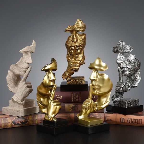 decorative objects & figurines home decoration ornaments antique thinker sculpture silence is gold resin statue office tv cabinet display cr
decorative objects & figurines home decoration ornaments antique thinker sculpture silence is gold resin statue office tv cabinet display cr