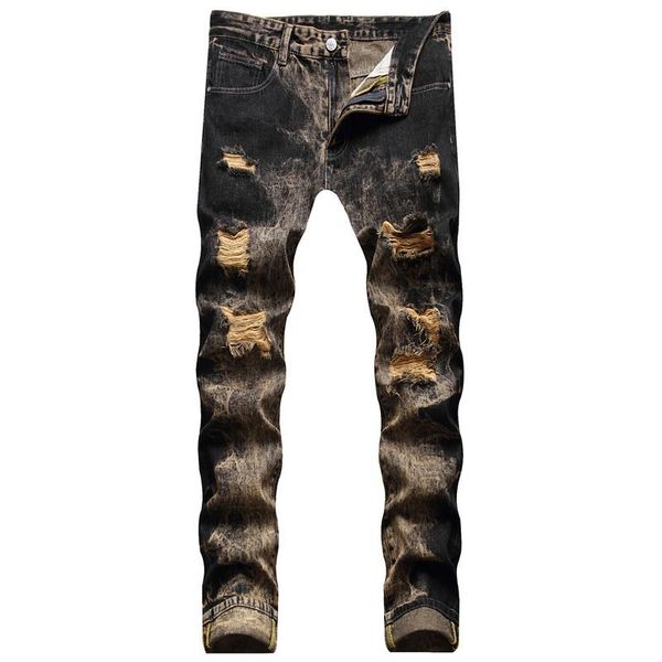 men's jeans 2021 antique classic men ripped tight-fitting pencil street hip-hop motorcycle clothing, Blue
men's jeans 2021 antique classic men ripped tight-fitting pencil street hip-hop motorcycle clothing, Blue