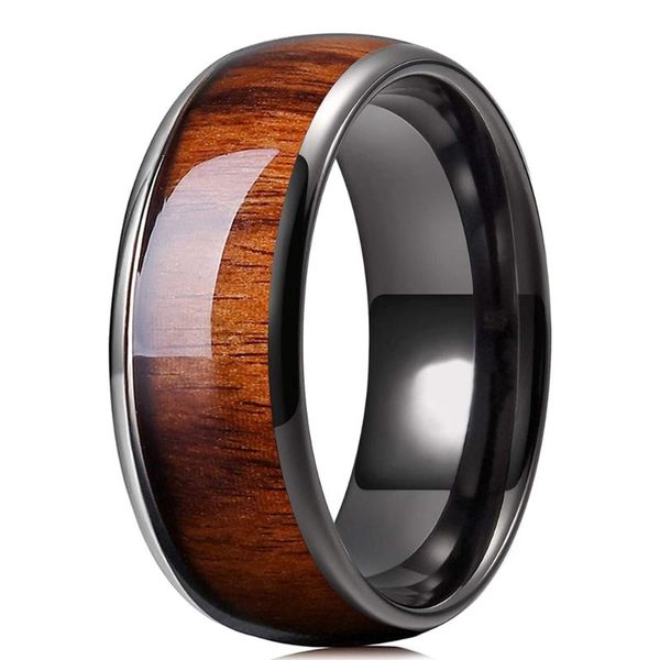 wedding rings trendy 8mm men's black stainless steel ring fashion koa wood inlay dome engagement for men band jewelry size 6-13, Slivery;golden
wedding rings trendy 8mm men's black stainless steel ring fashion koa wood inlay dome engagement for men band jewelry size 6-13, Slivery;golden