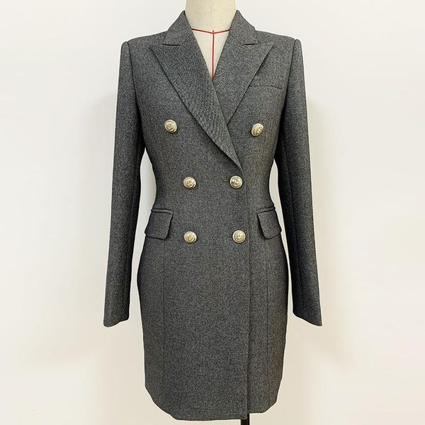 casual dresses 2021 workplace style fashion exquisite temperament double breasted silver button blazer jacket dress o171, Black;gray
casual dresses 2021 workplace style fashion exquisite temperament double breasted silver button blazer jacket dress o171, Black;gray