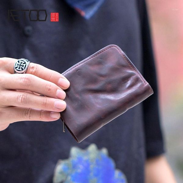 vintage handmade men's wallet, short leather ultra-thin lightweight youth trend zipper coin bag wallets1, Red;black
vintage handmade men's wallet, short leather ultra-thin lightweight youth trend zipper coin bag wallets1, Red;black