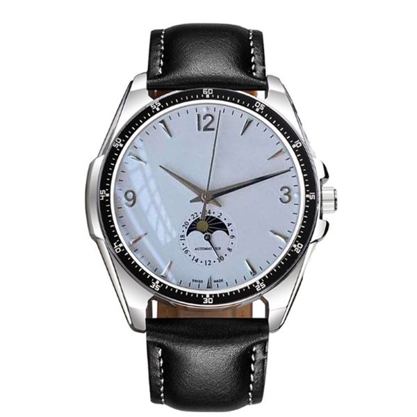 luxry watches ultra thin 43mm moon phase dial automatic mechanical mens watch leather strap sports gents wristwatches montre de luxe, Slivery;brown
luxry watches ultra thin 43mm moon phase dial automatic mechanical mens watch leather strap sports gents wristwatches montre de luxe, Slivery;brown
