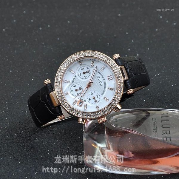 wristwatches fashon guo ladies women's real 3 eyes six pin crystal luxury watches calendar clock watchband relogio feminino saat, Slivery;brown
wristwatches fashon guo ladies women's real 3 eyes six pin crystal luxury watches calendar clock watchband relogio feminino saat, Slivery;brown