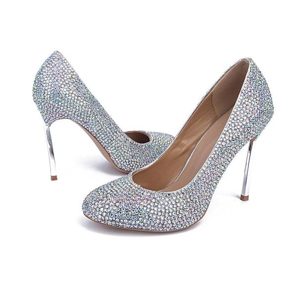 dress shoes fashion women's closed toe sparkling ab color crystal bridal genuine leather evening party prom plus size, Black
dress shoes fashion women's closed toe sparkling ab color crystal bridal genuine leather evening party prom plus size, Black