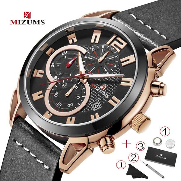wristwatches relogio masculino mizums mens leather watches fashion rose gold black waterproof quartz men watch military sports business cloc, Slivery;brown
wristwatches relogio masculino mizums mens leather watches fashion rose gold black waterproof quartz men watch military sports business cloc, Slivery;brown