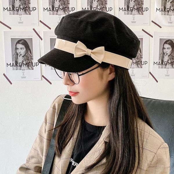 stingy brim hats small fresh octagonal for women autumn and winter korean version cute wild bow decoration painter hat sboy cap, Blue;gray
stingy brim hats small fresh octagonal for women autumn and winter korean version cute wild bow decoration painter hat sboy cap, Blue;gray