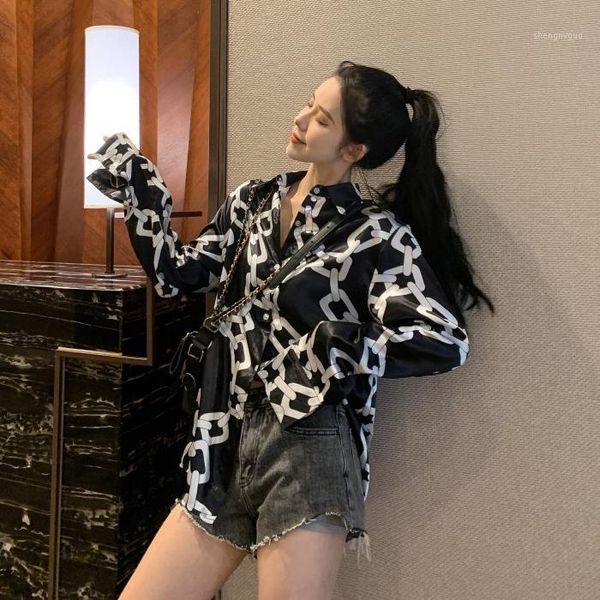 women shirts print full sleeve loose bask long thin in chain blouse shirt 2157 women's blouses &, White
women shirts print full sleeve loose bask long thin in chain blouse shirt 2157 women's blouses &, White