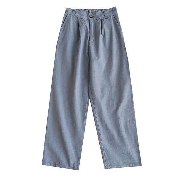 women's pants & capris 2021 korean style hong kong simple versatile student woman half elastic waist high leg straight fashion pants, Black;white
women's pants & capris 2021 korean style hong kong simple versatile student woman half elastic waist high leg straight fashion pants, Black;white