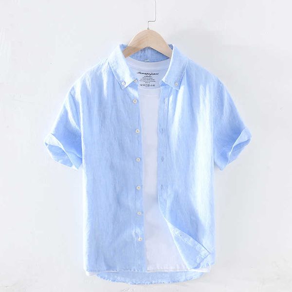 summer pure linen forshirts men cool breathable classic basic blue shirt male y2627 210601, White;black
summer pure linen forshirts men cool breathable classic basic blue shirt male y2627 210601, White;black