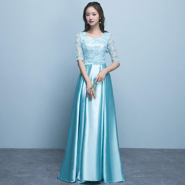 bridesmaid dress holievery half sleeves satin dresses with lace 2021 ice blue pink gold long party, White;pink
bridesmaid dress holievery half sleeves satin dresses with lace 2021 ice blue pink gold long party, White;pink