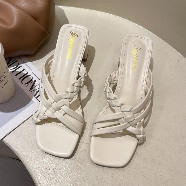 high-heeled shoes lady slippers soft slipers women square heel luxury slides comfort 2021 block designer summer fashion rome pu, Black
high-heeled shoes lady slippers soft slipers women square heel luxury slides comfort 2021 block designer summer fashion rome pu, Black