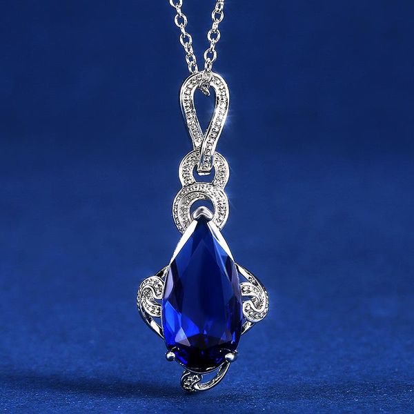 pendant necklaces huitan pear shape blue acrylic stone vintage necklace for women dance party jewelry anniversary gift female wholesale, Silver
pendant necklaces huitan pear shape blue acrylic stone vintage necklace for women dance party jewelry anniversary gift female wholesale, Silver