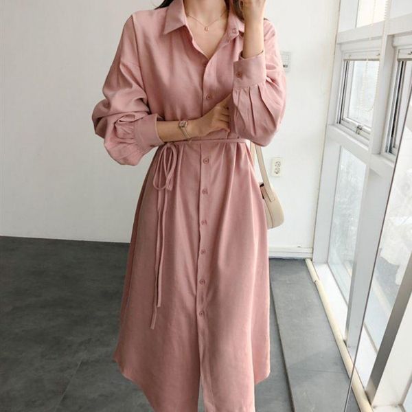 casual dresses women korean dress loose over-the-knee long pale pinkish grey 767, Black;gray
casual dresses women korean dress loose over-the-knee long pale pinkish grey 767, Black;gray