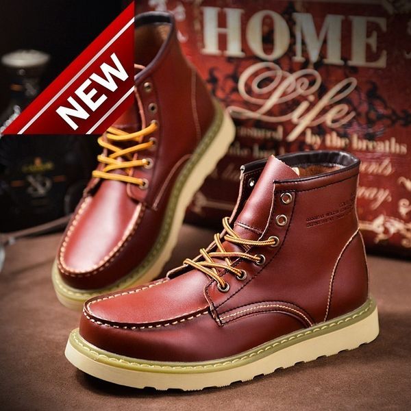 large size spring and summer british high leather martin short boots fashion men's shoes, Black
large size spring and summer british high leather martin short boots fashion men's shoes, Black