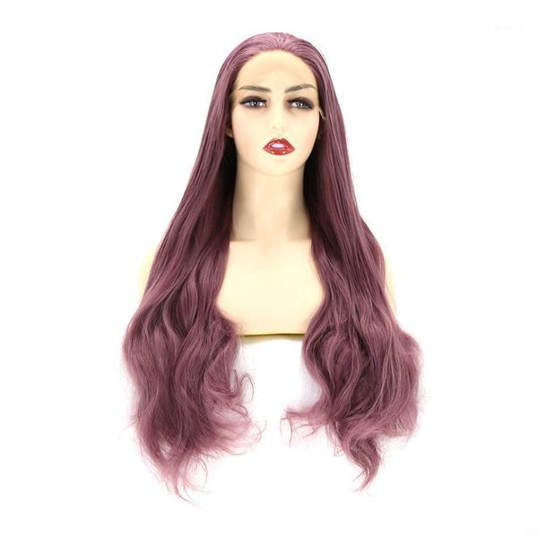 zigzag dark purple synthetic lace front wigs for women long natural wave part heat resistant fiber hair cosplay wig1, Black
zigzag dark purple synthetic lace front wigs for women long natural wave part heat resistant fiber hair cosplay wig1, Black