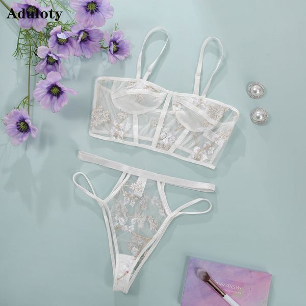 aduloty new womens underwear lace embroidered bra mesh lingerie set perspective bra set lace panty set pajamas, Black;white
aduloty new womens underwear lace embroidered bra mesh lingerie set perspective bra set lace panty set pajamas, Black;white