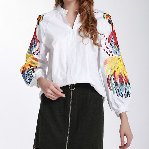 women's jackets ethnic phoenix floral embroidery women blouse shirt vintage lantern long sleeve cotton blouses casual blusas 9tv6, Black;brown
women's jackets ethnic phoenix floral embroidery women blouse shirt vintage lantern long sleeve cotton blouses casual blusas 9tv6, Black;brown