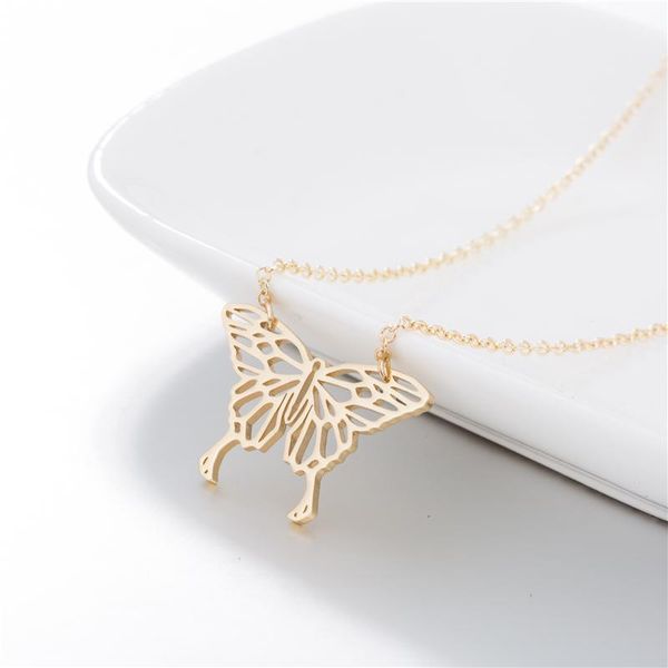 color delicate beauty brief big butterfly necklace materials is stainless steel 316 no easy fade anti-allergy chains, Silver
color delicate beauty brief big butterfly necklace materials is stainless steel 316 no easy fade anti-allergy chains, Silver