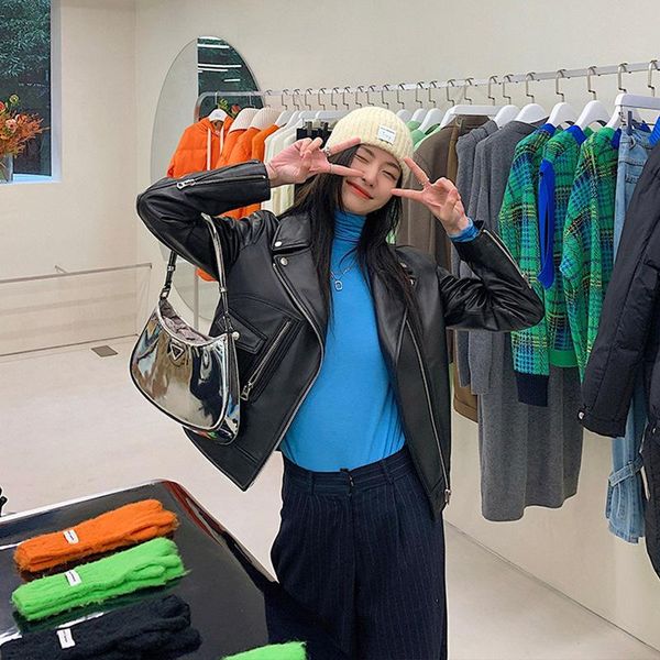 women's jackets "spring style leather clothes" sheepskin fashion motorcycle short jacket for women, Black;brown
women's jackets "spring style leather clothes" sheepskin fashion motorcycle short jacket for women, Black;brown