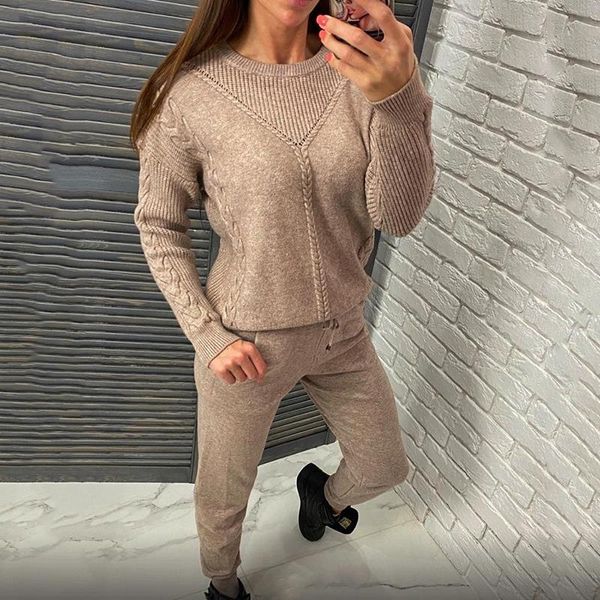 women's two piece pants autumn sweater with suit sportswear knit pullover casual fashion two-piece sets jacket female jumper pull, White
women's two piece pants autumn sweater with suit sportswear knit pullover casual fashion two-piece sets jacket female jumper pull, White