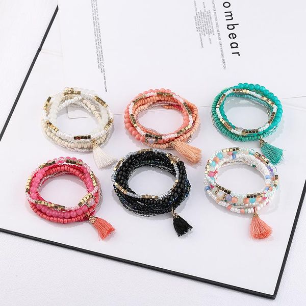 beaded, strands boho style miyuki delica seed beads bracelets for women friendship bracelet jewelry colorful charm femme handmade, Black
beaded, strands boho style miyuki delica seed beads bracelets for women friendship bracelet jewelry colorful charm femme handmade, Black