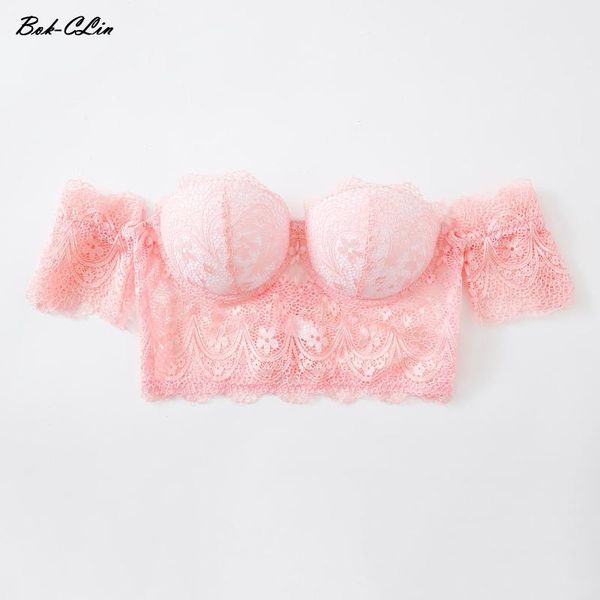 bras cooeverly ladies pink embroidered lace tube off shoulder short sleeve half cup bra lingerie comfortable brassiere, Red;black
bras cooeverly ladies pink embroidered lace tube off shoulder short sleeve half cup bra lingerie comfortable brassiere, Red;black