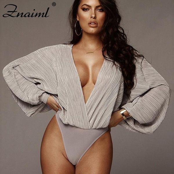 znaiml elegant women deep v neck bodysuit solid folds pleated patwork long bat sleeve rompers party club jumpsuits overall women's &, Black;white
znaiml elegant women deep v neck bodysuit solid folds pleated patwork long bat sleeve rompers party club jumpsuits overall women's &, Black;white