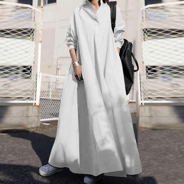 casual dresses 2021 women solid color loose dress long sleeve pocket turn-down collar shirt office ladies sundress vestido, Black;gray
casual dresses 2021 women solid color loose dress long sleeve pocket turn-down collar shirt office ladies sundress vestido, Black;gray