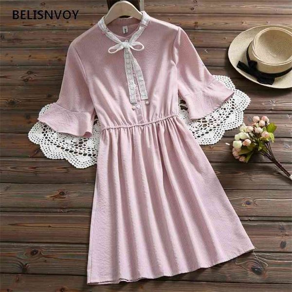 special offer mori girl summer sweet dress fashion women ruffle sleeve striped dresses lace bowknot female vintage vestidos 210520, Black;gray
special offer mori girl summer sweet dress fashion women ruffle sleeve striped dresses lace bowknot female vintage vestidos 210520, Black;gray