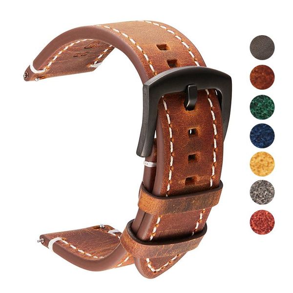 watch bands 7 colors handmade vintage leather watchband quick release straps 18mm 20mm 22mm 24mm accessories men band, Black;brown
watch bands 7 colors handmade vintage leather watchband quick release straps 18mm 20mm 22mm 24mm accessories men band, Black;brown