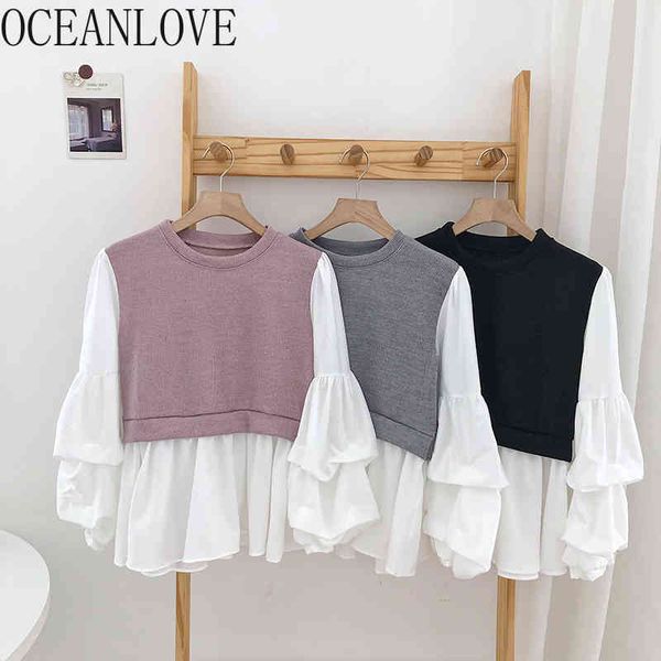puff sleeve women blouses patchwork korean chic fake 2 pcs fashion blusas mujer autumn shirts ins 19256 210415, White
puff sleeve women blouses patchwork korean chic fake 2 pcs fashion blusas mujer autumn shirts ins 19256 210415, White