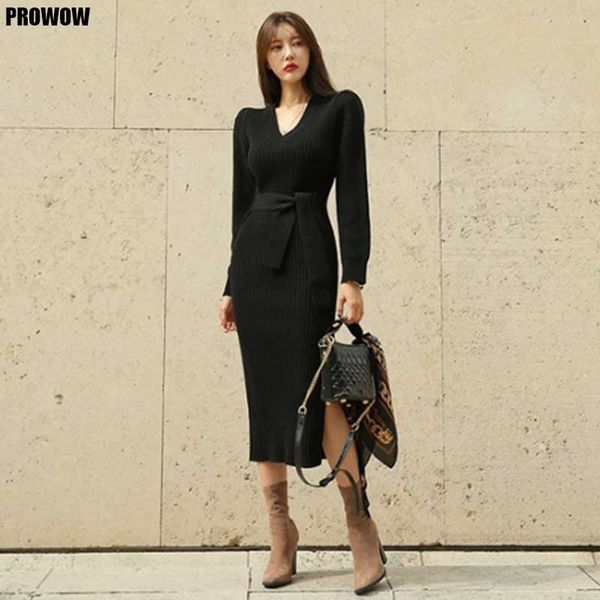 One-Piece Lady Slim Dress Korean Elegant Office Knitted Sweater Dresses 2021 Autumn Winter Woman V-Neck Lace Dress Midi Dresses, Photo color
One-Piece Lady Slim Dress Korean Elegant Office Knitted Sweater Dresses 2021 Autumn Winter Woman V-Neck Lace Dress Midi Dresses, Photo color