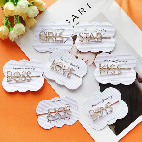 hair accessories metal plated one character clip creative letter hairpin diamond geometric gold hairpin, Golden;silver
hair accessories metal plated one character clip creative letter hairpin diamond geometric gold hairpin, Golden;silver