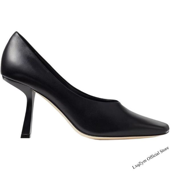dress shoes summer design square heel toe pumps nature leather comfortable handmade women, Black
dress shoes summer design square heel toe pumps nature leather comfortable handmade women, Black