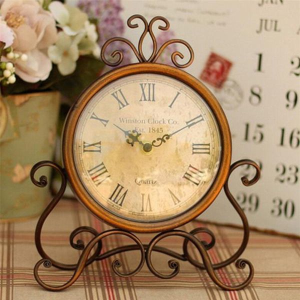 desk & table clocks 1pc retro antique vintage iron craft clock for home cabinet living room decoration european style decor
desk & table clocks 1pc retro antique vintage iron craft clock for home cabinet living room decoration european style decor