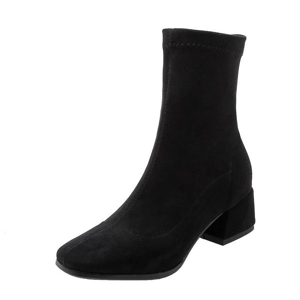 boots autumn and winter women's comfortable shallow mouth round toe ankle slip-on simple sweet wild, Black
boots autumn and winter women's comfortable shallow mouth round toe ankle slip-on simple sweet wild, Black