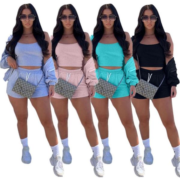 women's tracksuits summer tracksuit women 3 piece set solid hoodie zipper long sleeve coat + crop strap shorts suits fashion casual jog, Gray
women's tracksuits summer tracksuit women 3 piece set solid hoodie zipper long sleeve coat + crop strap shorts suits fashion casual jog, Gray