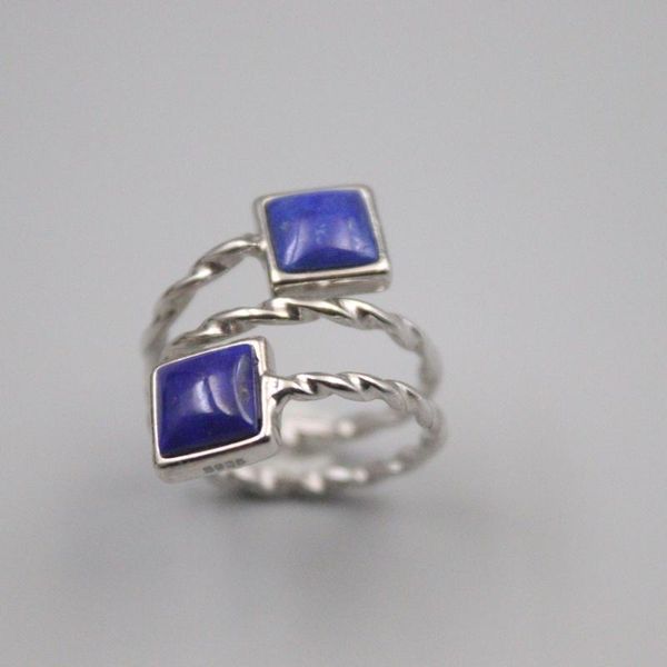 cluster rings pure 925 sterling silver ring the widest 12mm two square lapis lazuli bead enwind for woman, Golden;silver
cluster rings pure 925 sterling silver ring the widest 12mm two square lapis lazuli bead enwind for woman, Golden;silver