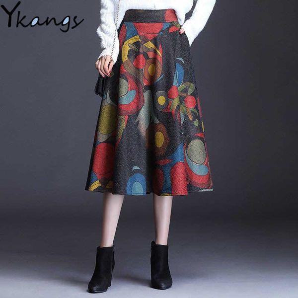 vintage plus size 4xl vintage high waist woolen skirts autumn winter fashion women midi printed skirt female casual office 210619, Black
vintage plus size 4xl vintage high waist woolen skirts autumn winter fashion women midi printed skirt female casual office 210619, Black