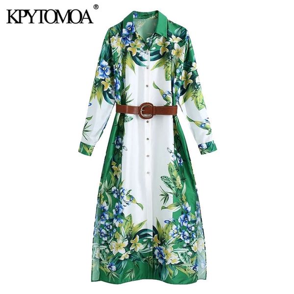 women chic fashion with belt floral print midi dress long sleeve side vents female dresses vestidos mujer 210420, Black;gray
women chic fashion with belt floral print midi dress long sleeve side vents female dresses vestidos mujer 210420, Black;gray