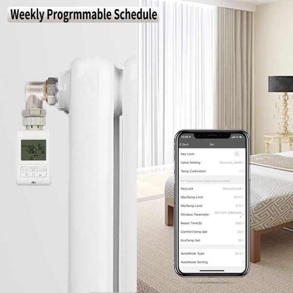 smart home control tuya zigbee thermostat valve app programmable heater heating trv thermostatic radiator temperature controller
smart home control tuya zigbee thermostat valve app programmable heater heating trv thermostatic radiator temperature controller
