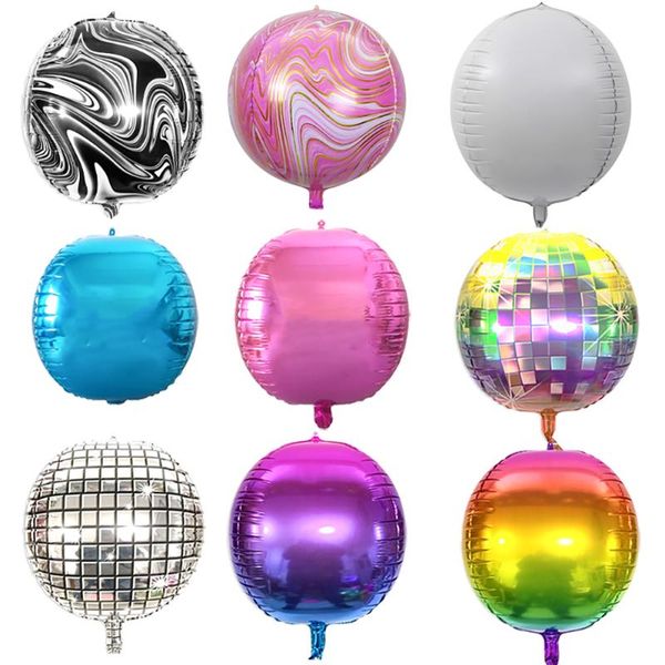 1pcs 22/32inch 4d round foil balloons helium globals rainbow color metallic wedding decor birthday party supplies decoration
1pcs 22/32inch 4d round foil balloons helium globals rainbow color metallic wedding decor birthday party supplies decoration
