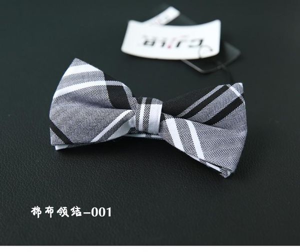 bow ties tie men and women double-layer korean wedding groom fashion spot, Black;gray