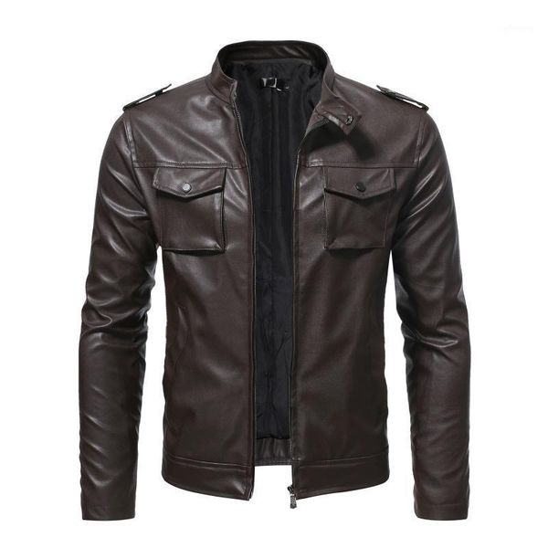 men's jackets men slim leather jacket solid color stand collar long sleeve zipper pocket short coat moto & biker streetwear, Black;brown
men's jackets men slim leather jacket solid color stand collar long sleeve zipper pocket short coat moto & biker streetwear, Black;brown