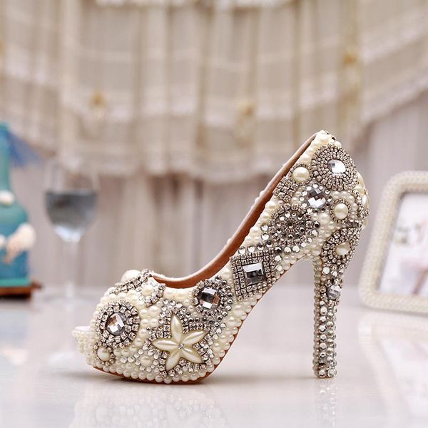 handmade ivory glitter diamond wedding party prom heels rhinestone peep toe pumps women pearl crystal bridal shoes dress, Black
handmade ivory glitter diamond wedding party prom heels rhinestone peep toe pumps women pearl crystal bridal shoes dress, Black
