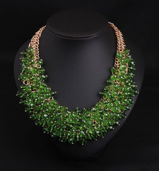 party favor handmade multilayer crystal necklace for women fashion exaggeration green blue coffee black collar wedding accessories
party favor handmade multilayer crystal necklace for women fashion exaggeration green blue coffee black collar wedding accessories