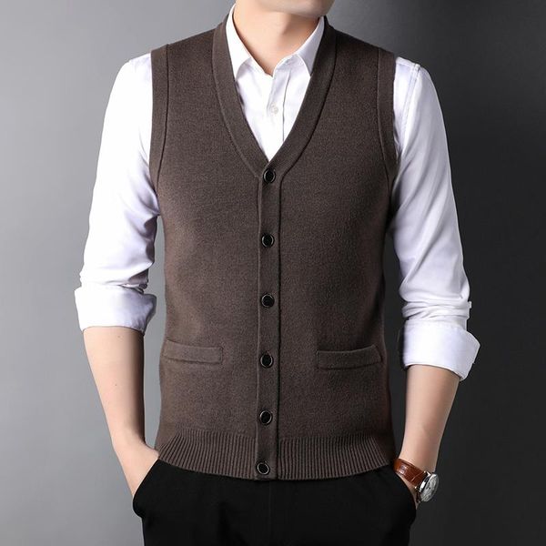 men's vests autum winter warm velvet fashion knit cardigan vest men korean sleeveless sweatercoat mens clothing, Black;white
men's vests autum winter warm velvet fashion knit cardigan vest men korean sleeveless sweatercoat mens clothing, Black;white