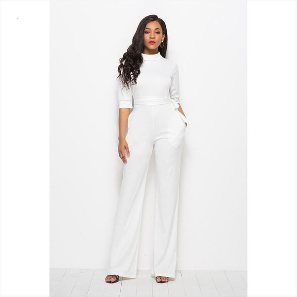 wide leg pants classic womens rompers one piece solid color five quarter sleeves stand up collar polyester, Black;white
wide leg pants classic womens rompers one piece solid color five quarter sleeves stand up collar polyester, Black;white